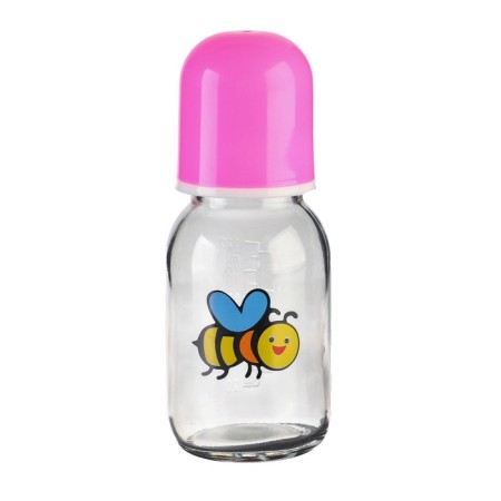A bottle for feeding, a classic throat, 120 ml., From 0 months, glass, color mix-8