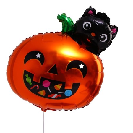 Foil ball 26 "Pumpkin and black cat"-1