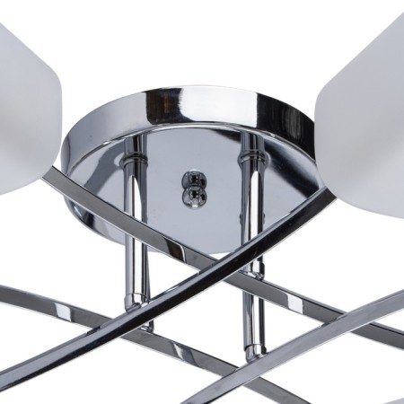 Ceiling Ceiling "Olympia", 8x60W E14, chrome 68x68x16 cm-2