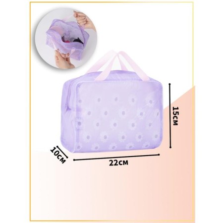 Lightning cosmetic bag, lilac color-3