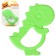 Silicone teething "Dino", green color, heap, button