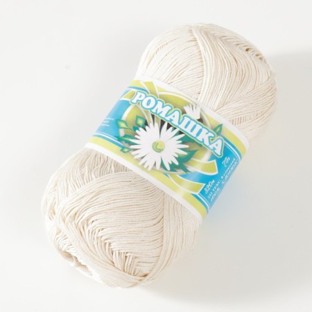 Knitting threads "Chamomile" 320m/75g 100% Mercerized cotton color 0102-1