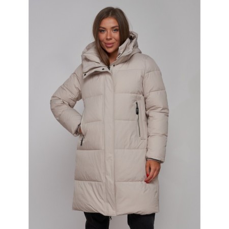 Coat insulated winter feminine, size 48, color light gray-10