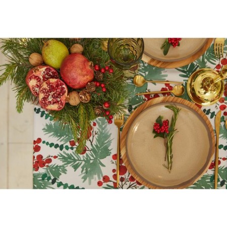 The tablecloth of the New Year's share "SHRISTMAS BERIES" 145*300 +/- 2 cm, 100% p/e-4