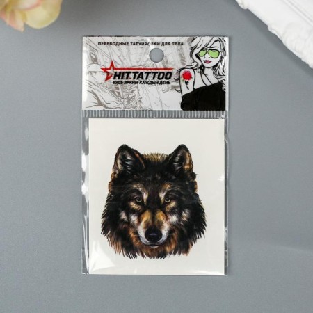 Tattoo on the body "Wolf's face"-1
