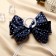 Hair elastic band "Schoolgirl" Bant White Golly, 14 cm, white-blue