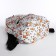 School backpack from textiles, 3 pockets, white/red color