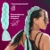 Zumba Kanecalon is monophonic, corrugated, 60 cm, 100 g, pale blue color (#ay25)