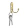 Hook furniture tundra TKD016, two -rod, gold