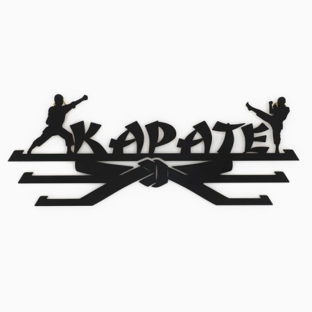 Medal "karate" black color, 29 cm × 9.5 cm-5