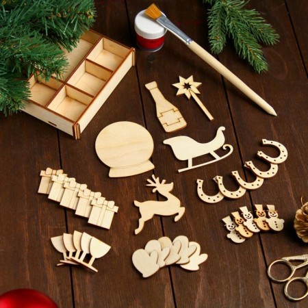 Set of workpieces in the box "New Year" No. 1-1
