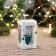 Christmas tree decoration "A bump in the snow, malachite chap.", In a gift package, H-9 cm