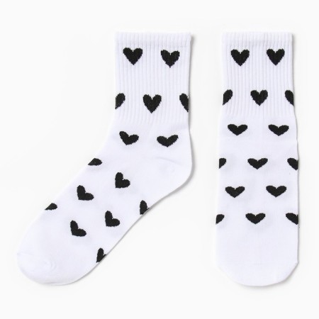 Women's socks kaftan "hearts" size 36-39 (23-25 ​​cm)