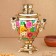 Set "Flowers in Gold", Acramus, 3 objects, a samovar 3 l, a teapot 0.7 l, tray
