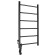 Electric towel Domoterm 109-6, 400x800 mm, left, black matte
