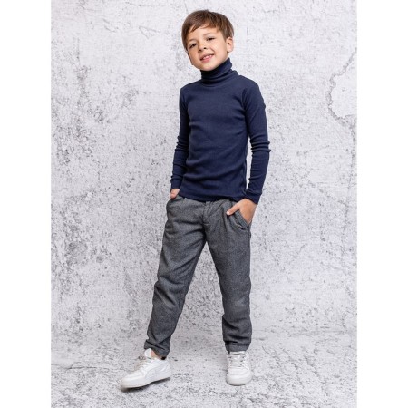 Turtleneck for a boy, height 122 cm, blue color