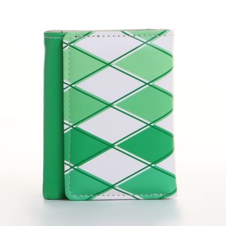 Women's wallet on the button, green color-2