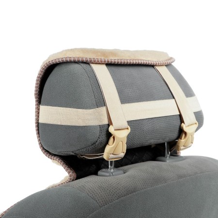 Kit on the seat, natural wool, 145x55 cm, beige-2