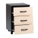 Loof cabinet for 3 boxes, 400x400x600, wenge/dairy oak