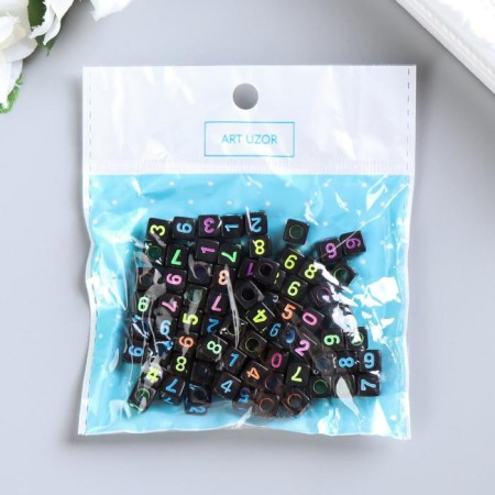 Beads for creativity plastic "Distance on the cube" Multi -colored set 20 grams 0.7x0.7 cm-2