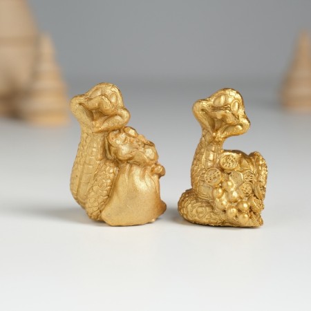 Souvenir Polystone "Snake of Good luck with wealth" MIX 3.3x3x4 cm-1