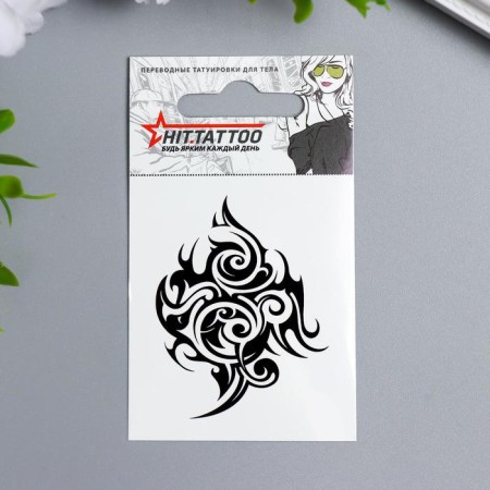 Tattoo on the body "Abstraction" 5.3x6.3 cm
