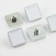 A set of buttons on the leg, 16 × 16 mm, 5 pcs, white/silver color