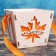 Wooden Kashpo 10.5 × 10 × 9 cm Rafael "September 1", handle ribbon, gradient white orange