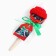 Lollice with a sticker in a hat "Bullfinch" with a taste of strawberries