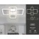 LED ceiling LED with Ambrella Light, Original, Fa5309, 4XLED, 62 W, ​​4650LUM, 3000-6400K, white color, white