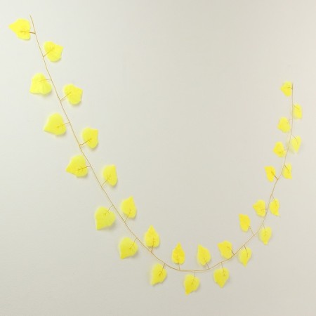 Decor "Girland from the leaves" Length: 2.4 m, width: 17 cm, yellow color-2