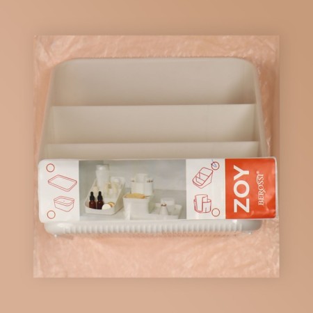 Organizer for storing cosmetic supplies "Zoy", 17.4 × 14.9 cm, ivory color-6