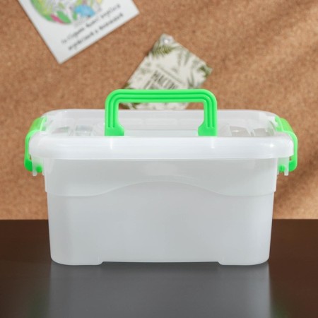 Storage container "Diplomat", 20.5 × 15 × 9.5 cm, cover with a handle on the latch, color mix-5