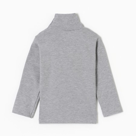 Turtleneck for girls, color gray melange, height 92 cm-3