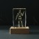 Souvenir Glass backlight "Rectangle. Sharpish person" Standing tree, USB 7x7x10