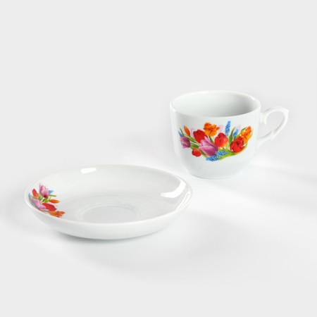 Tea couple "May bouquet", 250 ml, porcelain-1