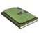 Organizer on the rings A6+, 80 sheets, leatherette, with a knife, a line, with a handle, in a gift box, green