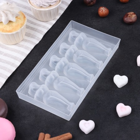 Form for ice and confectionery jewelry "18+", 1 figure, 15 x 7 cm, transparent-2