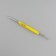 Knitting hook, bilateral, with silicone handle, d = 5/7 mm, 13.5 cm, yellow color