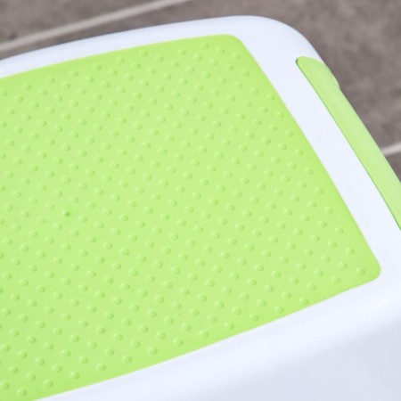 Baby stand with rubberized steps, white/green color-2