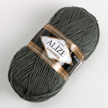 Yarn "Lanagold" 51% acrylic, 49% wool 240m/100g (180 - silver pine)-1