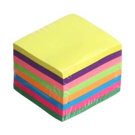 Block with a sticky edge of 51 mm x 51 mm, 400 sheets, fluorescent, 8 colors-3