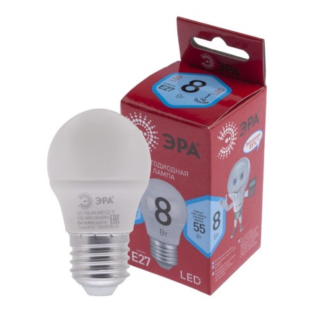 LED LED era Red Line "Shar", 8 W, E27, 640 lm, 4000k, white glow-1