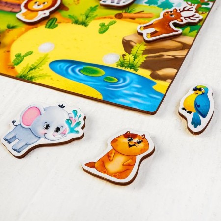 Puzzle Velcro "Who lives where"-3