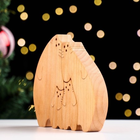 Souvenir-Pazle "Family of Black Cat", 4 pcs, 14x11 cm-1