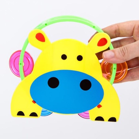 Rattle - tambourine "little animals", species mix, crush me-2