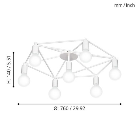 Staiti lamp, 7x40W E27, black color-1