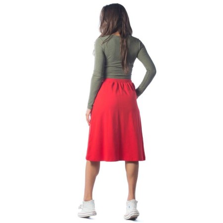 Women's skirt, size 44, red color-4