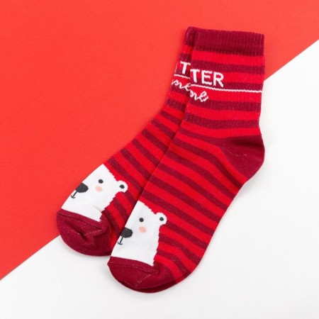 New Year. New Year's socks KAFTAN "Bear" p. 36-40 (23-25 ​​cm)-1
