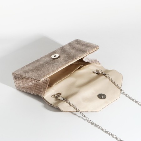 Magneta bag bag, long chain, golden color-4
